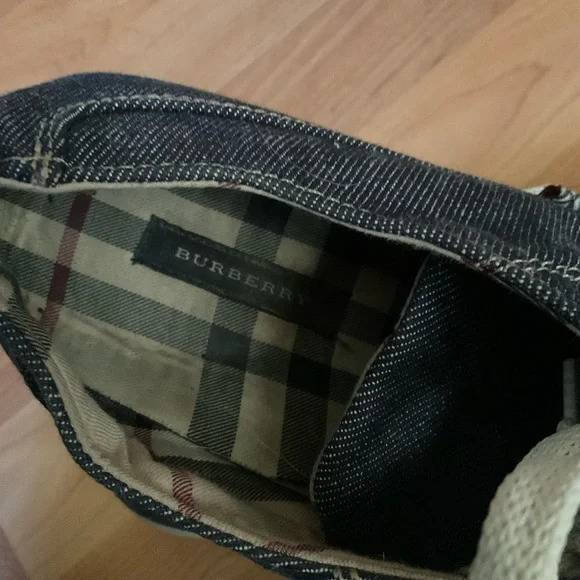 “BURBERRY” Style Denim Lace Up Running Shoes - Picture 6 of 8